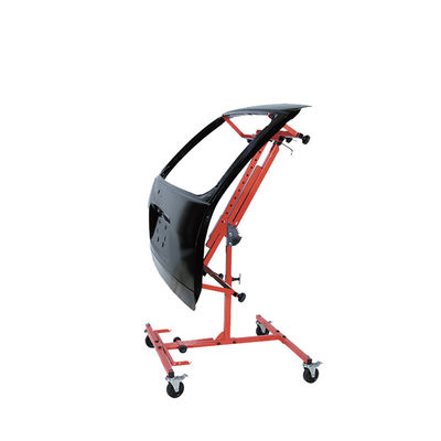 Multifunction Paint Stand: Holds Auto Parts, 7 Locking Positions, Single-Hand Op, Heavy-Duty Casters