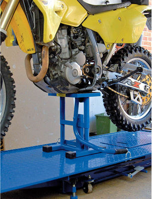 Steel Rubber Top Manual Bangku Angkat Sepeda Motor 30cm 360 Lbs